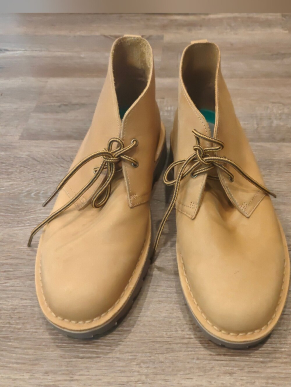 Clarks Overdale Mid Oxford Boot In Wheat Nubuck Leather Mens Size 10.5